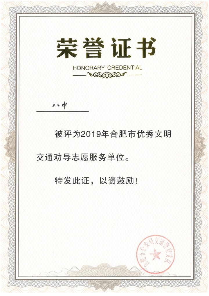 合肥市优秀文明交通劝导志愿服务单位 2019.12.jpg